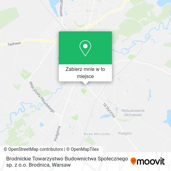 Mapa Brodnickie Towarzystwo Budownictwa Społecznego sp. z o.o. Brodnica