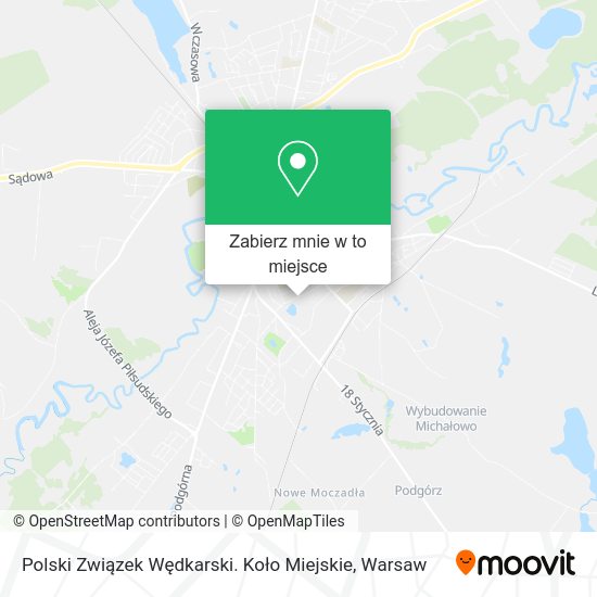 Mapa Polski Związek Wędkarski. Koło Miejskie