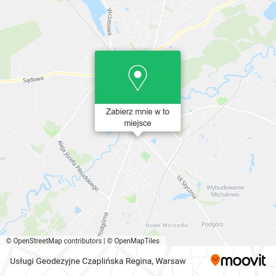 Mapa Usługi Geodezyjne Czaplińska Regina