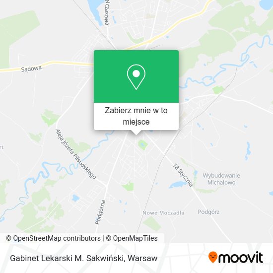 Mapa Gabinet Lekarski M. Sakwiński