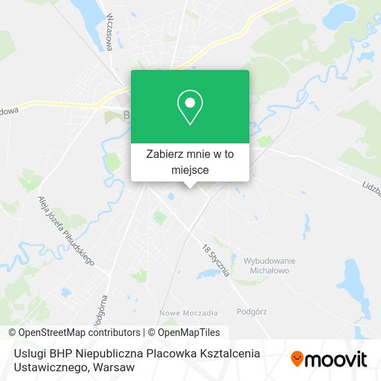 Mapa Uslugi BHP Niepubliczna Placowka Ksztalcenia Ustawicznego