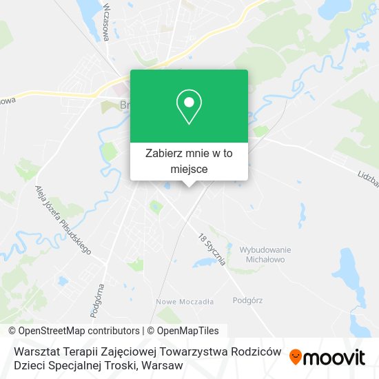 Mapa Warsztat Terapii Zajęciowej Towarzystwa Rodziców Dzieci Specjalnej Troski