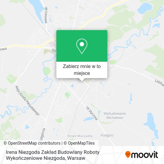 Mapa Irena Niezgoda Zakład Budowlany Roboty Wykończeniowe Niezgoda