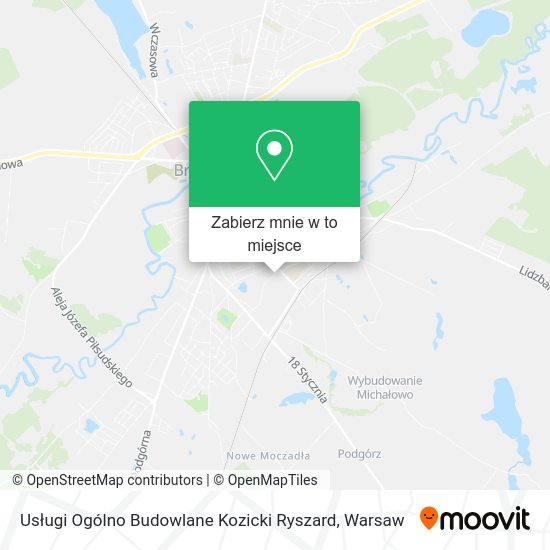 Mapa Usługi Ogólno Budowlane Kozicki Ryszard