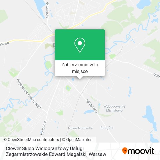 Mapa Clewer Sklep Wielobranżowy Usługi Zegarmistrzowskie Edward Magalski