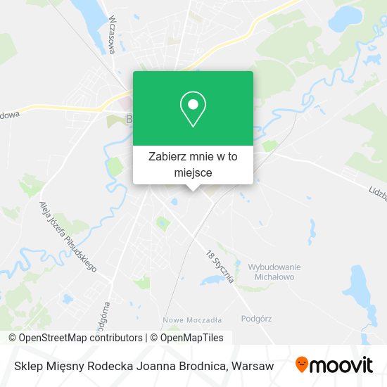 Mapa Sklep Mięsny Rodecka Joanna Brodnica