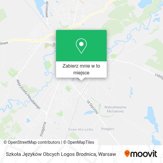 Mapa Szkoła Języków Obcych Logos Brodnica