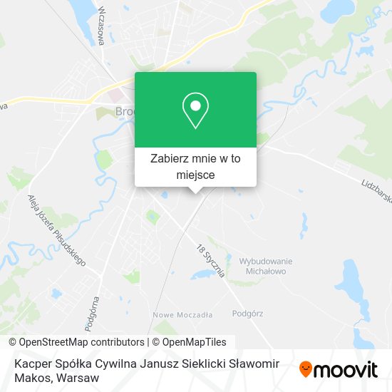 Mapa Kacper Spółka Cywilna Janusz Sieklicki Sławomir Makos