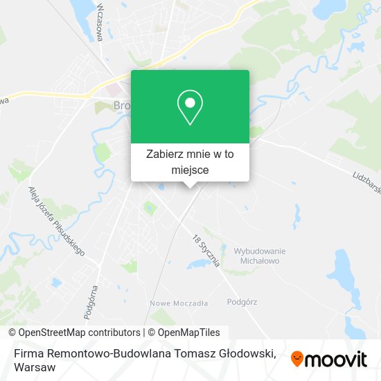 Mapa Firma Remontowo-Budowlana Tomasz Głodowski