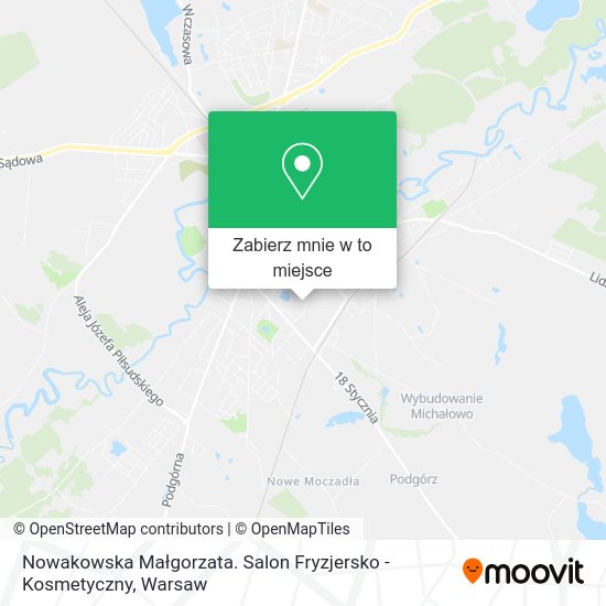 Mapa Nowakowska Małgorzata. Salon Fryzjersko - Kosmetyczny