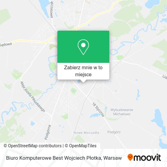 Mapa Biuro Komputerowe Best Wojciech Płotka