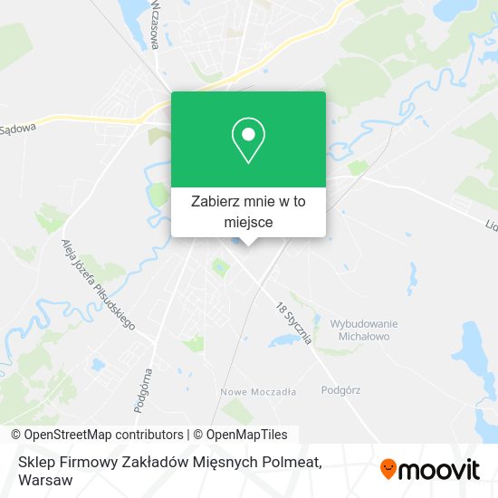 Mapa Sklep Firmowy Zakładów Mięsnych Polmeat