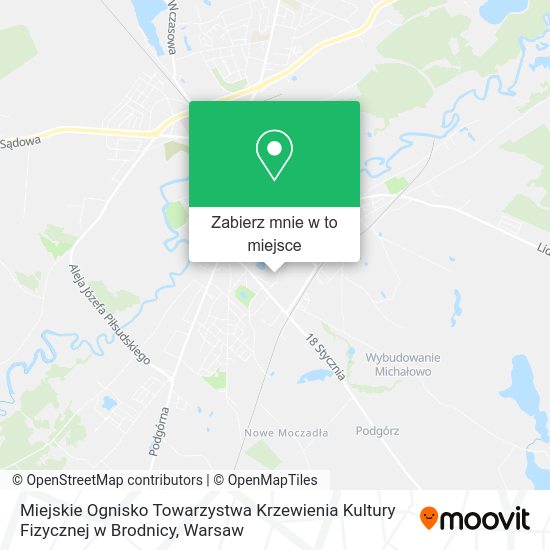 Mapa Miejskie Ognisko Towarzystwa Krzewienia Kultury Fizycznej w Brodnicy