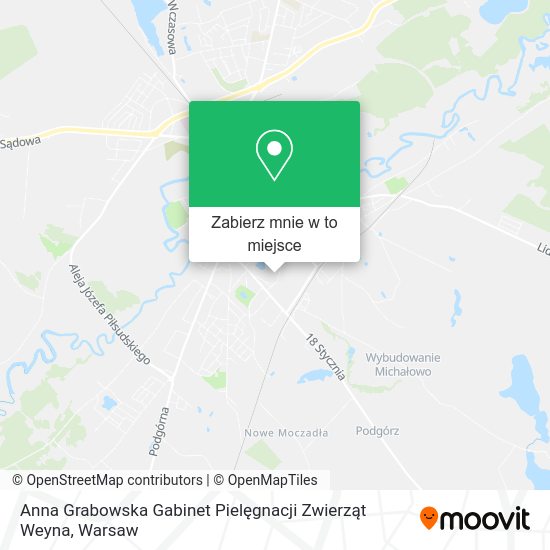 Mapa Anna Grabowska Gabinet Pielęgnacji Zwierząt Weyna