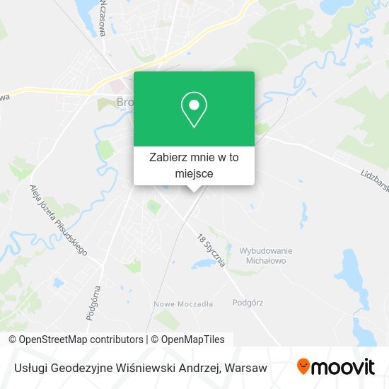 Mapa Usługi Geodezyjne Wiśniewski Andrzej