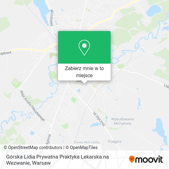 Mapa Górska Lidia Prywatna Praktyka Lekarska na Wezwanie