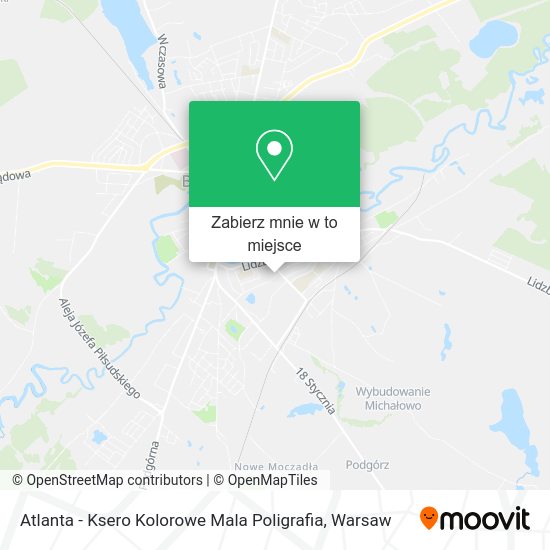 Mapa Atlanta - Ksero Kolorowe Mala Poligrafia