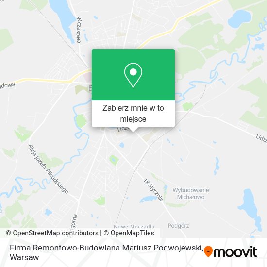 Mapa Firma Remontowo-Budowlana Mariusz Podwojewski