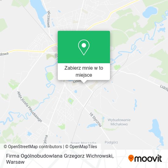 Mapa Firma Ogólnobudowlana Grzegorz Wichrowski