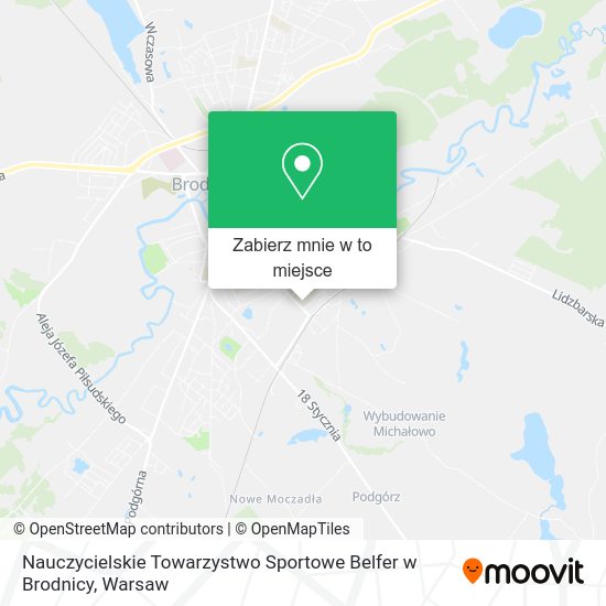 Mapa Nauczycielskie Towarzystwo Sportowe Belfer w Brodnicy