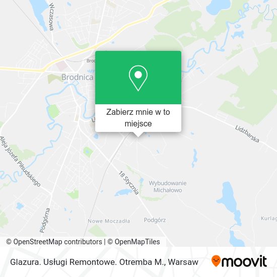 Mapa Glazura. Usługi Remontowe. Otremba M.