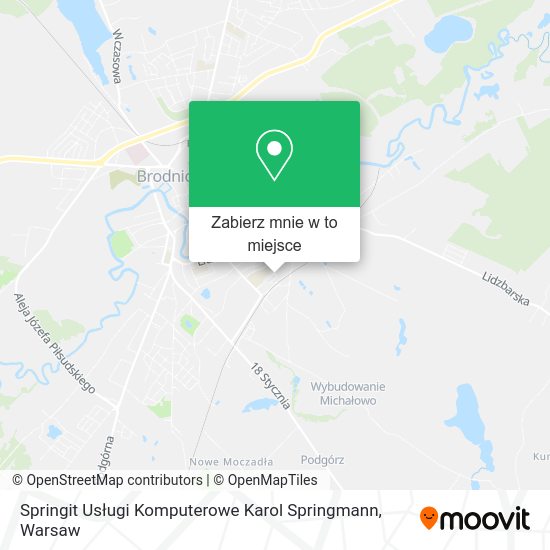 Mapa Springit Usługi Komputerowe Karol Springmann