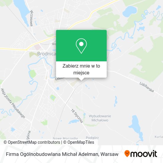 Mapa Firma Ogólnobudowlana Michał Adelman