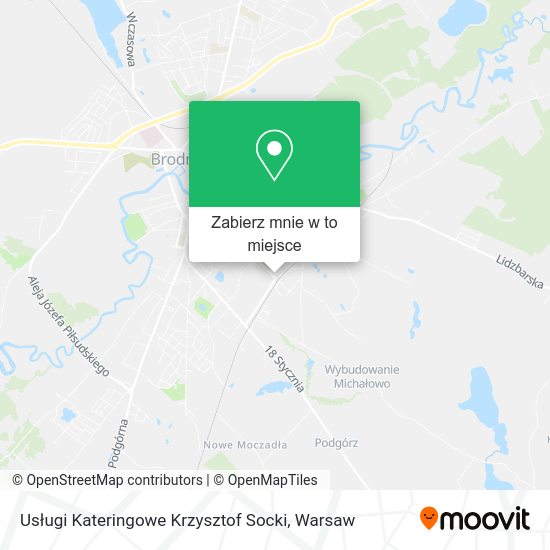 Mapa Usługi Kateringowe Krzysztof Socki