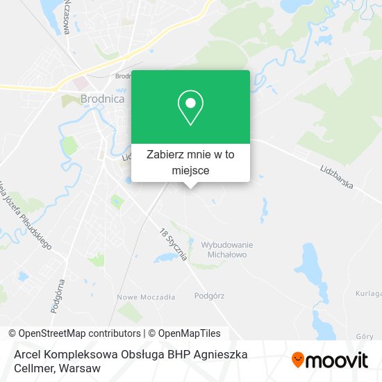 Mapa Arcel Kompleksowa Obsługa BHP Agnieszka Cellmer