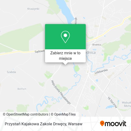 Mapa Przystań Kajakowa Zakole Drwęcy