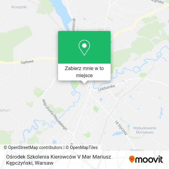 Mapa Ośrodek Szkolenia Kierowców V Mar Mariusz Kępczyński