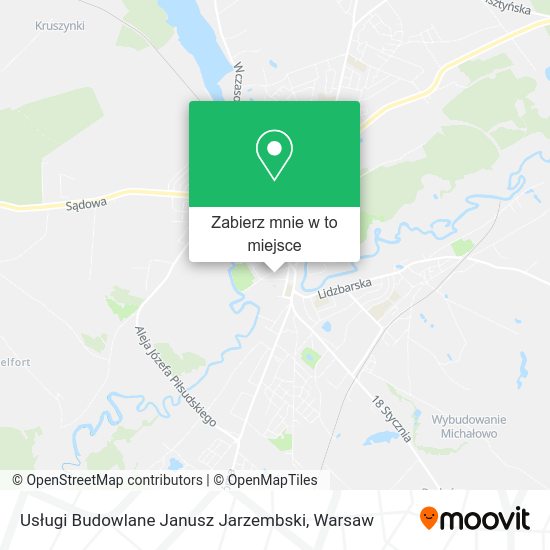 Mapa Usługi Budowlane Janusz Jarzembski