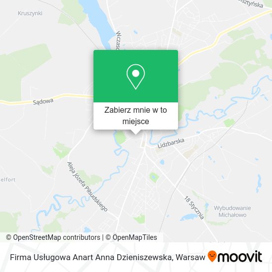 Mapa Firma Usługowa Anart Anna Dzieniszewska