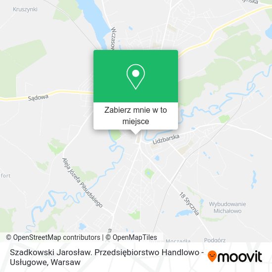 Mapa Szadkowski Jarosław. Przedsiębiorstwo Handlowo - Usługowe