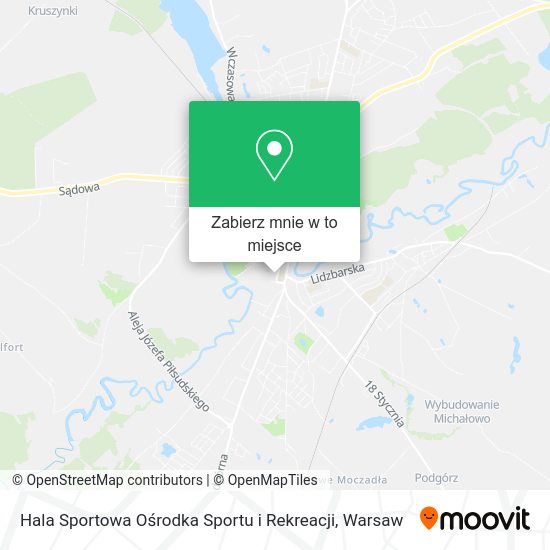 Mapa Hala Sportowa Ośrodka Sportu i Rekreacji