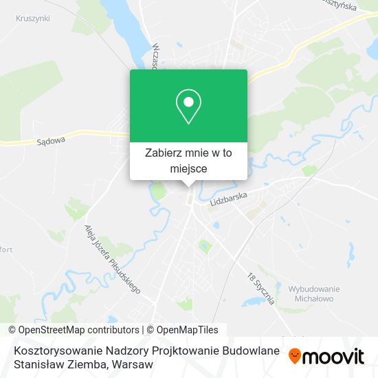 Mapa Kosztorysowanie Nadzory Projktowanie Budowlane Stanisław Ziemba