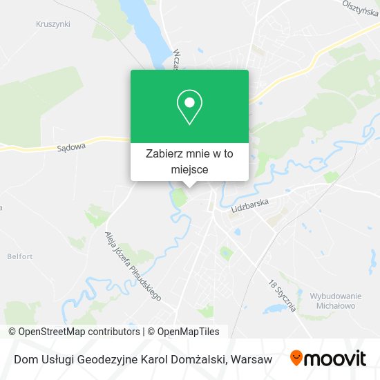 Mapa Dom Usługi Geodezyjne Karol Domżalski