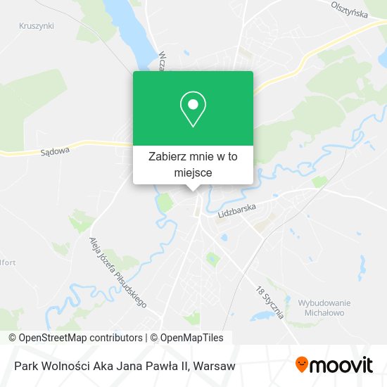 Mapa Park Wolności Aka Jana Pawła II