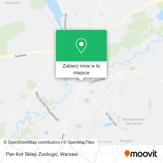 Mapa Pan Kot Sklep Zoologic