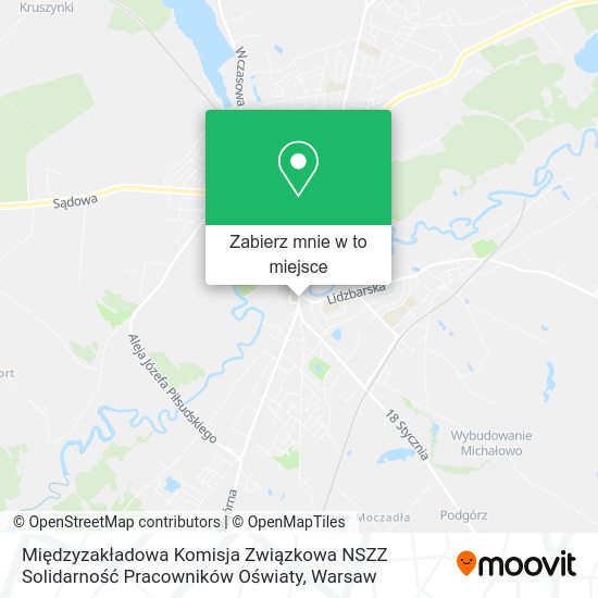 Mapa Międzyzakładowa Komisja Związkowa NSZZ Solidarność Pracowników Oświaty