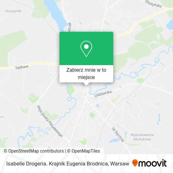 Mapa Isabelle Drogeria. Krajnik Eugenia Brodnica