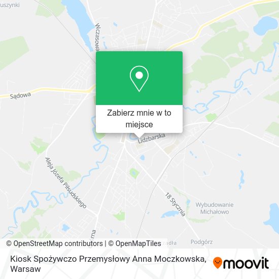 Mapa Kiosk Spożywczo Przemysłowy Anna Moczkowska