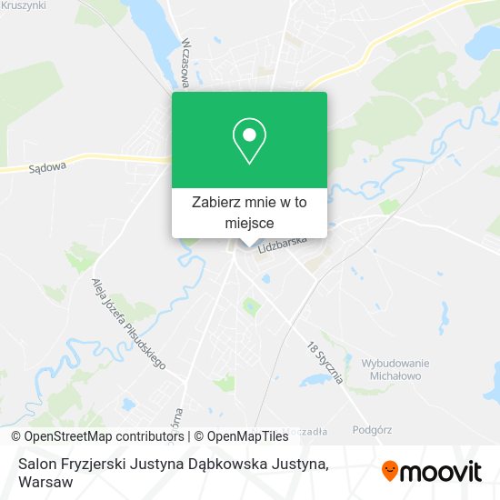 Mapa Salon Fryzjerski Justyna Dąbkowska Justyna