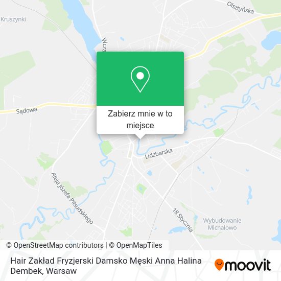 Mapa Hair Zakład Fryzjerski Damsko Męski Anna Halina Dembek