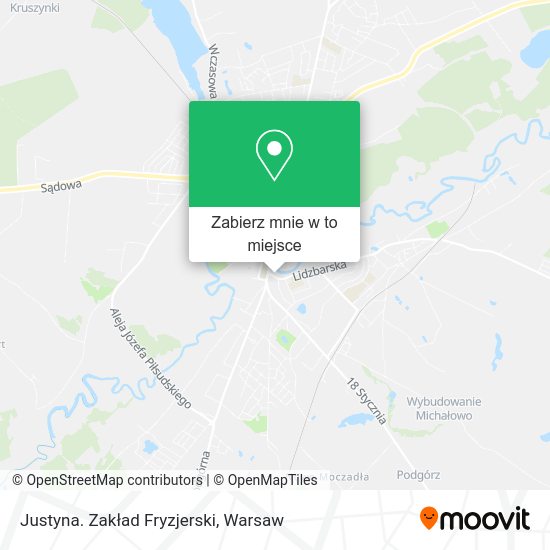 Mapa Justyna. Zakład Fryzjerski