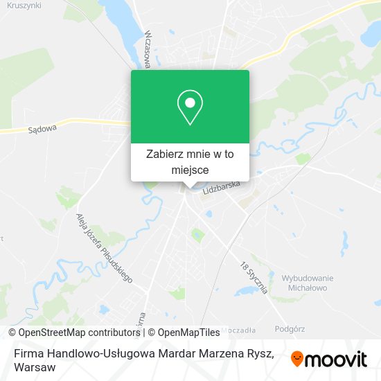 Mapa Firma Handlowo-Usługowa Mardar Marzena Rysz