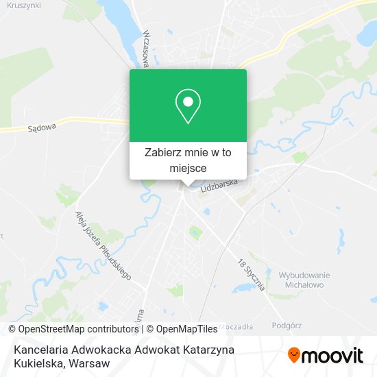 Mapa Kancelaria Adwokacka Adwokat Katarzyna Kukielska