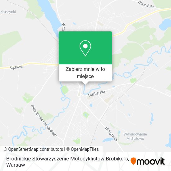 Mapa Brodnickie Stowarzyszenie Motocyklistów Brobikers