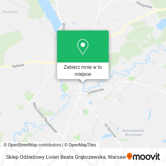 Mapa Sklep Odzieżowy Livien Beata Grąbczewska