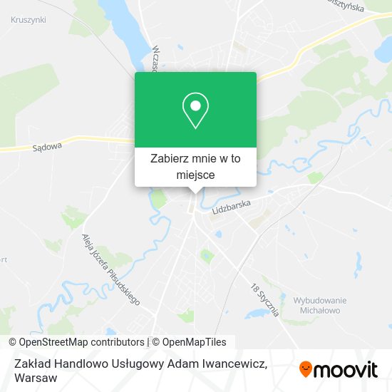 Mapa Zakład Handlowo Usługowy Adam Iwancewicz